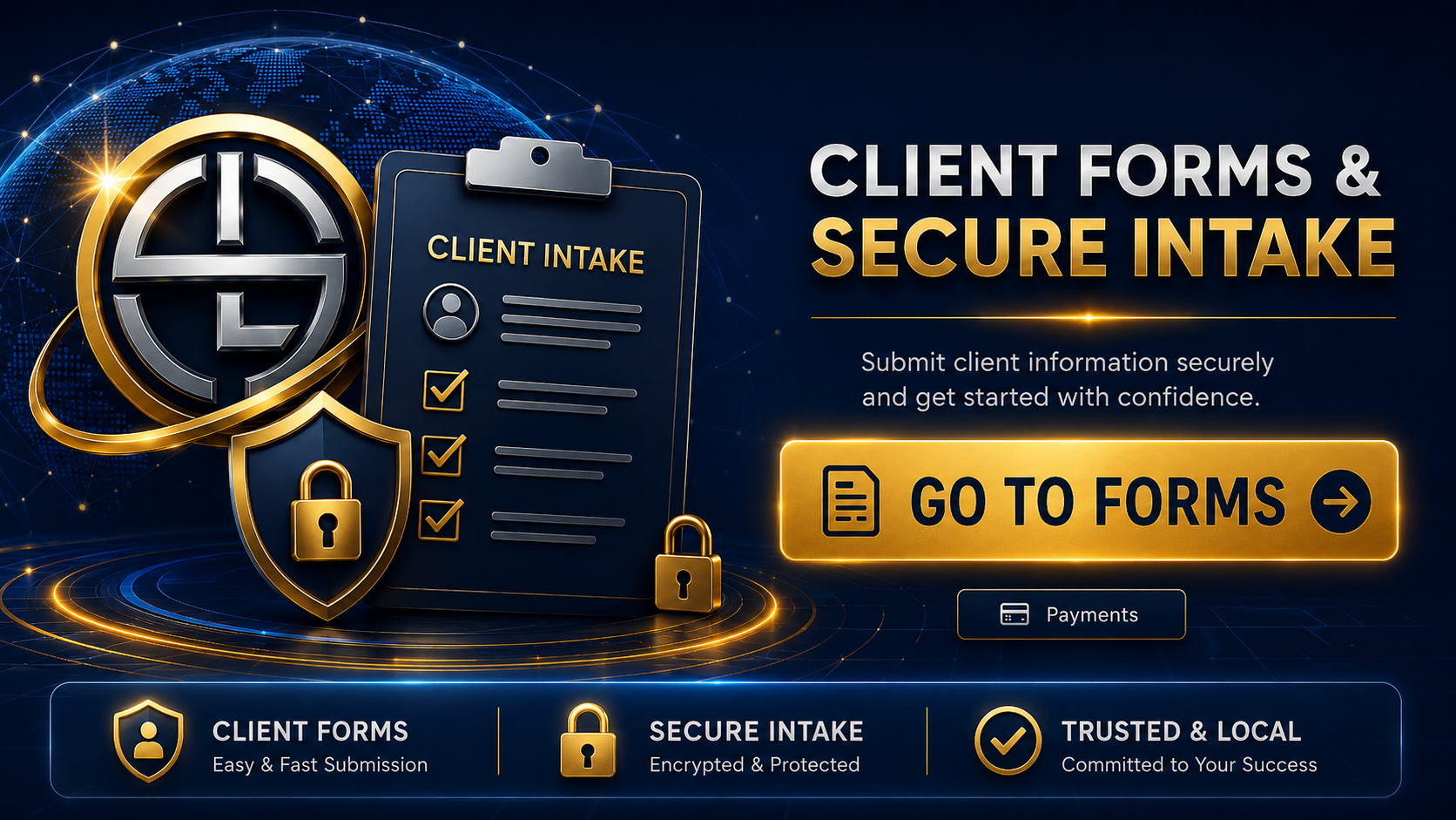 surflocalmedia.com client forms, intake, and secure payment links for local marketing services
