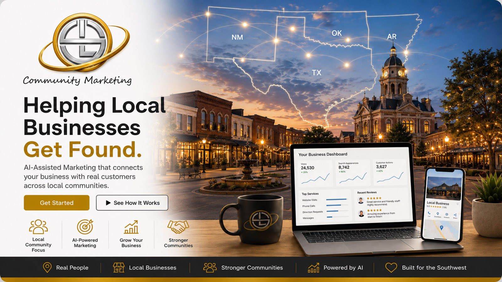 Local business marketing and customer discovery for Ada Oklahoma ads, coupons, services, and offers